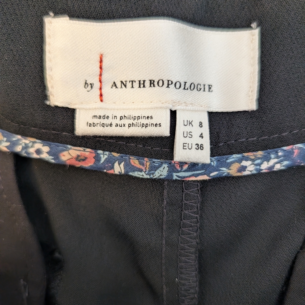 Anthropologie Womens 4 Black Dress Pants Classic Preppy Contemporary Academia - Picture 7 of 8